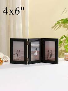 Minimalist Folding Photo Frame With Multi Slots Elegant Collage Picture Frame For Families Classic Hinged Picture Frame Ideal For Office Desk Tabletop Frame Home Decor Display Stands.Back To School Photo Frames - Multicolor - View 14