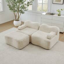 2 Seat L Shape Modular Sofa Beige - Beige 2 Seat - View 1
