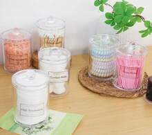 Aynoo 1 Pack Acrylic Qtip Holder Dispenser,Canisters Apothecary Jar Set,Vanity Makeup Storage Organizer Set, 12 Oz - Colors - View 4