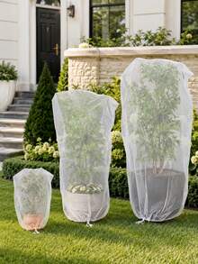 1pc Drawstring Garden Mesh Net,Pest And Bird Protection Cover, Garden Plant Protection Cover, Suitable For Tomato Net, Garden Plant Barrier, Vegetables, Fruits And Flowers - Multicolor - View 1