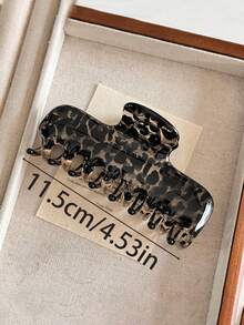 2件/1件 女款 11.5cm/4.53in 玳瑁色大號髮量輕量塑料髮夾，時尚百搭高端優雅極簡純色髮夾，適合日常穿著、休閒、派對、通勤、海灘、度假、髮型設計、馬尾、盤髮、洗臉、沐浴、化妝、穿搭，髮飾（字母為單面且無意義） - 彩色 - 查看 2