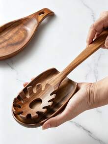 Rosewood Spoon Holder, Kitchen Spatula, Heat-Resistant Storage Rack, Rice Spoon & Spatula, Kitchen Countertop Organizer, Heat-Resistant Wooden Utensil Rack - Multicolor - View 5