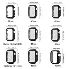 BEIMUSON 鋼化玻璃 + 保護殼，適用於 Series 38mm 40mm 41mm 42mm 44mm 45mm 46mm 49mm，PC 防撞螢幕保護殼，兼容 Series 11/10/9/8/7/6/5/4/3/2/1 Ultra SE－玫瑰金 - 玫瑰金 - 查看 5