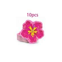 10pcs/20pcs/50pcs, 9 Inch Disposable Paper Plates, Hibiscus Flower Shaped, With Colorful Tropical Hibiscus Flower Pattern Four-Color Dessert Plates, Hawaiian Aloha Party, Luau Tropical Party, Summer Pool Beach Party, Tiki Birthday Table Serving Container - Style Type2 - View 13