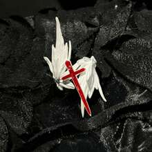 1pc Women's Freedom Wings Cross Feather Index Finger Ring, Open Adjustable Angel Wings Minimalist Personalized Ring - Wings Of Freedom Ring - View 11