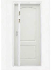 No-Drill Self-Adhesive Mosquito Door Curtain | Dual Zipper Left & Right Side For Easy Entry & Exit | White Minimalist Bedroom Partition Mesh - White Mesh With White Trim, Left-side Zipper - View 9