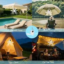 Portable Remote Control Ceiling Fan Light, 2-In-1 USB Rechargeable Camping Fan, Detachable Fan Blades, Combines Fan And LED Light Functions, Suitable For RV, Truck, Tent, Travel, Camping, Home, Office, Hiking And Emergency Kit - 1PC - View 9