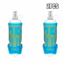 2 Buah Botol Air Olahraga Lipat WRELS, Botol Portabel untuk Gym, Kantung Air Minum Penting untuk Lari, Ideal untuk Lari Pria, Mendaki, dan Berkemah - MultiWarna - View 13