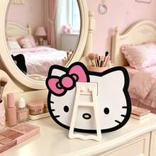 Sanrio 1/Pieza Nuevo Espejo de Cabeza Hello Kitty, Espejo de Maquillaje Plegable de Doble Uso con Soporte y Colgado, Espejo Portátil de Fácil Almacenamiento, Accesorio de Maquillaje, Accesorio de Viaje, Regalo de Cumpleaños, Día de San Valentín, Fiesta de Vacaciones, Regreso a la Escuela, Temporada de Graduación, Baño, Dormitorio, Opción Perfecta para Todas las Estaciones - Multicolor - Ver 5