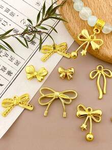 8/15pcs Bowknot Jewelry DIY Set, Suitable For Bracelet, Necklace, Earring And Keychain DIY Jewelry Pendant, Handmade Jewelry Accessories And Gifts - Multicolor - View 2