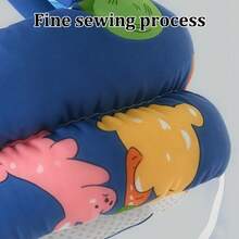 Cartoon Print Baby Head Protection Hat, Baby Anti-Fall Anti-Collision Head Pillow, Infant Toddler Walking Head Protection Pad, Children Breathable Anti-Fall Helmet, Thickened High Elastic Filling Buffer Impact Force, Double Layer Breathable Mesh Lining Not Stuffy For Baby's Back Of Head, Adjustable Strap At The Back Fits Head Circumference, All-Around Head Protection For Baby Learning To Sit, Crawl, And First Steps - Multicolor - View 11