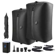 1/2pcs Black & Blue Vacuum Storage Bags, Airtight Zipper Reusable With Pump Storage Box, Large Size For Travel, Clothing, Bedding, Coats, Electric Pump, Airtight Zipper, Space-Saving Compression Travel Luggage Storage Bag - View 2