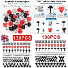 130Pcs Clips Fit  Fiesta Wheel Arch Splash Guard Shield Bumper Wing Lining - A - View 6