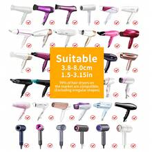 Universal Hair Dryer Diffuser Attachment, Fits 1.5" To 3.15" Hair Dryers, Professional Salon Use, Suitable For Curly Hair, Lightweight, Blue/Purple/Black/White - View 2
