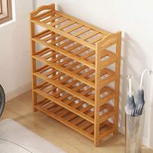 2/3/4/5-Layer Bamboo Shoe Rack, Wooden Storage Rack, Suitable For Entryways, Wardrobes And Dormitories, With A Sturdy Structure, Easy To Assemble, And A Space-Saving Design, Which Can Be Used To Store Shoes, Plants And Daily Necessities. - Multiple Specifications - View 10