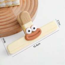 1pc Cute Cartoon Snack Clip, Multi-Functional Food Sealing Machine, Moisture-Proof Storage Clip, Suitable For Kitchen, Office, School - Plastic Food Bag Sealing Clip, Home Kitchen Storage Accessory - Multicolor - View 7