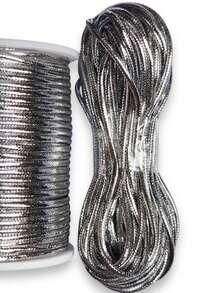 Metallic Cord Wire 0.5mm 1mm 1.5mm 3mm - Silver Gold - Silver 3mm - View 3