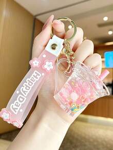 Summer Fresh Color Series Cup Shaped Keychain, Unisex Key Ring, Keychain Pendant, Backpack Charm, Party Gift For Friends - Multicolor - View 8