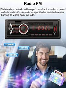Bluetooth Car Player, Car MP3 Player, LED Display, 4-Channel RCA Audio Output, MP3 Compatible - Black - View 3