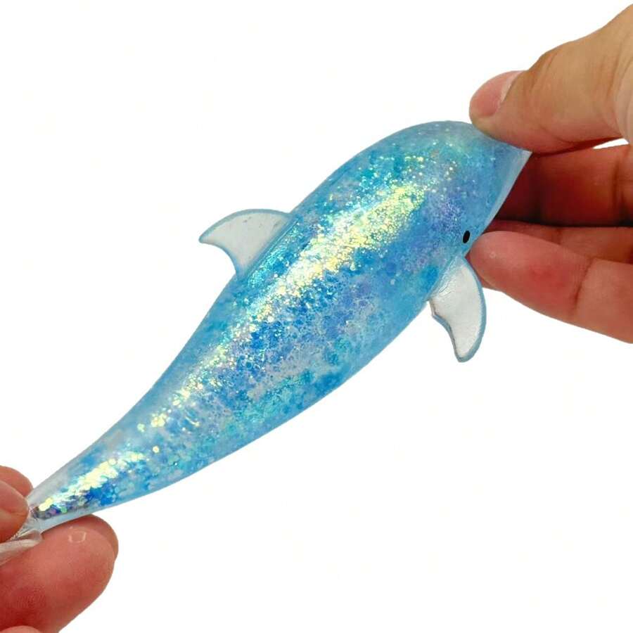 1pc Ocean Animal TPR Dolphin Maltose Stress Relief Squeeze Toy, Random Color - 彩色 - 查看 1