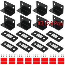 Cabinet Magnetic Catch L-Shaped Ultra Thin Drawer Magnet Closures,Drawer Magnet Adhesive Cabinets Latch For Kitchen Wardrobe Closet Door(8/16/24 Pcs) - Black - View 12