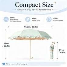 Women's Creative Folding Umbrella, Dual-Use Sun And Rain Protection Design, Portable UV Protection Umbrella, Suitable For Daily Use And Gifting - Multicolor - View 3