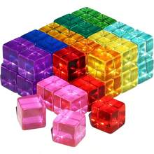 Rainbow Cube Crystal Gem Building Blocks, High Transparency Acrylic Stacking Construction Blocks, Children's Light And Shadow Game, Educational Puzzle Toys, Creative Toys For Toddlers (20pcs, 30pcs, 40pcs) - Multicolor - View 14