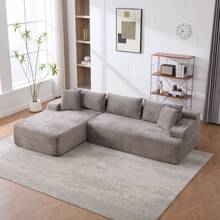 Modular Chenille Sofa Gray 4 Seat - Easy To Move - 灰色四座 - 查看 6