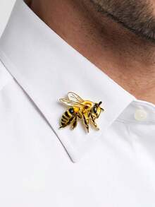 1 pieza Broche de abeja realista/Accesorio de insecto pequeño exquisito con diseño de abeja ricamente detallado/Adecuado para chaquetas, mochilas, sombreros, bolsos, - Multicolor - Ver 11