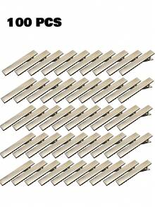 30入 5.5cm 金屬單齒鴨嘴髮夾，平頂齒設計，適合捲髮造型，耐用鱷魚夾，DIY旅行美髮工具 - 銀色 - 查看 8