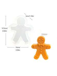Christmas Gingerbread Man DIY Handmade Aromatherapy Plaster Multi-Function Silicone Mold - Gingerbread Man - View 3