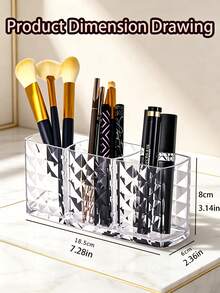 Multifunctional Cosmetic Skincare Lipstick Makeup Brush Pen Storage Box Portable Container Desktop Organizer - A - View 3