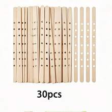 10件裝木製蠟燭燭芯固定座 單孔/多孔 DIY 蠟燭製作工具 燭芯固定棒 - 原色 - 查看 5