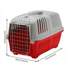 Portable Pet Travel Cage With Top Handle, Breathable And Ventilated Design, Equipped With Metal Doors, Durable And Sturdy, Suitable For Cats And Dogs, Pet Transport Bag, - Multicolor - View 13