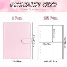 A5 Kpop Photocard Storage Album 25 Pages 4-Slot Card Slots Card Collection Photo Album PU Leather Cover Card Organizer - A - View 11