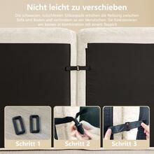 Modular Sofa, Modern 2-Seat Sofa With Ottoman, Beige - 米色雙座 - 查看 9
