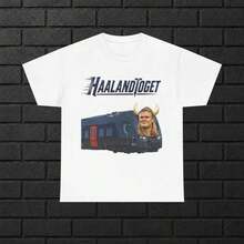Erling.Braut.Haaland Train Theme T Shirt,Norwegian Football T Shirt,Haaland-Togete Football T Shirt,Interesting Gifts For Viking Fans(Men's) - White - View 8