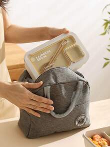1pc Adult Lunch Box With Utensils, Leak-Proof Bento Box With Compartments, Sauce Container, Fruit And Snack Box, Reusable Fork And Spoon Set, Suitable For Office, School, Outdoor Picnic, Back To School, Kitchen Accessories - Multicolor - View 9