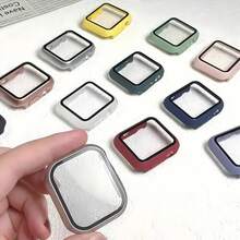 BEIMUSON 鋼化玻璃+保護蓋 系列 38mm 40mm 41mm 42mm 44mm 45mm 46mm 49mm PC 防撞螢幕保護殼 相容於 Series 11/10/9/8/7/6/5/4/3/2/1 Ultra SE-銀色 - 銀色 - 查看 4