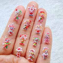 30/60pcs Mini Cartoon Halloween Clown Resin Charms - For DIY Scrapbooking And Jewelry Crafts, Odorless, Earrings, Jewelry Accessories - Multicolor - View 6