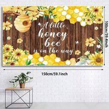 119pcs Bee Balloon Arch & Wreath Set, Includes Yellow, Black, White Printed Latex Balloons And Bee & Daisy Foil Balloons, Multiple Sizes Available, Perfect For Bee-Themed Birthday Party, Gender Reveal Party, Baby Shower, Wedding Decoration (Note: Balloons And Backdrop Cloth Sold Separately) - Multicolor - View 8