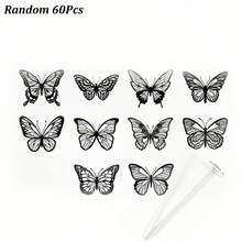 20pcs/60pcs Stiker Kupu-kupu Warna Cerah, Dekorasi Kue Pernikahan DIY, Cocok untuk Dekorasi Kue Pernikahan dan Pesta Ulang Tahun - MultiWarna - View 11