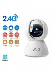 WJG 1PC Multiple Models Available, Including 1290P HD Video Baby Monitor With Camera And Audio, 2.4GHz Night Vision Camera - White - View 2
