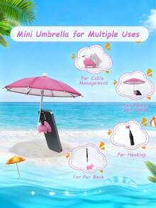 Mini Sunshade Umbrella With Universal Pig-Shaped Suction Cup Phone Holder, Outdoor Anti-Glare Sunshade Cover, Polyester Fiber Material, Rainproof And Sunproof, Includes Screen Protector - Black - View 11