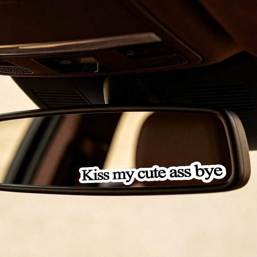 汽車貼紙 Kiss My Cute Bye-乙烯基貼紙,適用於汽車、筆記本電腦、水瓶等,汽車配件貼紙 - 吻別 - 查看 1