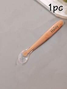 1/2 Set Customized Silicone Spoon, Personalized Tableware Set, Customized Name Engraved Spoon Set, Customizable Name Tableware, Customized Tableware Set, Personalized Gift - Style a - View 9