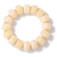 1pc Women's Colorful Acrylic Bead Elastic Thick Bracelet Bohemian Style Summer Beach Vacation Jewelry - Multicolor - View 9