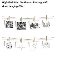 5/10/20 Rolls Mini Printer Paper White Continuous Self-Adhesive Sticker Paper For Portable High-Definition Photo Printer, Suitable For Study Notes, Work, Photos, Images, Memo Mini Printer Paper 57mm - One Size - View 5