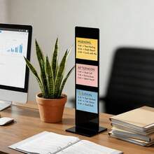 1pc Detachable High-Definition Transparent Acrylic Vertical Memo Board, Desktop Sticky Note & To-Do List Storage Stand, Minimalist Office Desk Schedule Organizer Accessory, Home Office Universal Desktop Task Planning Organizer Decorative Display - A - View 10