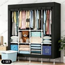 LÈRFM [MXBTG+]170*170 Closet Armable Ropero Rack Guardaropa Recamara Organizacion - Negro - Ver 11